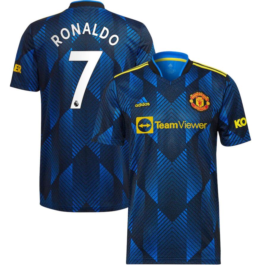 2021/22 Manchester United Football Kit Third Soccer Jersey Ronaldo #7